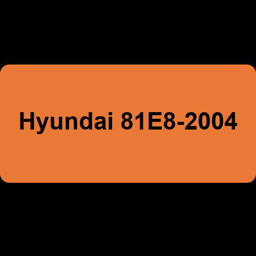 Hyundai 81E8-2004